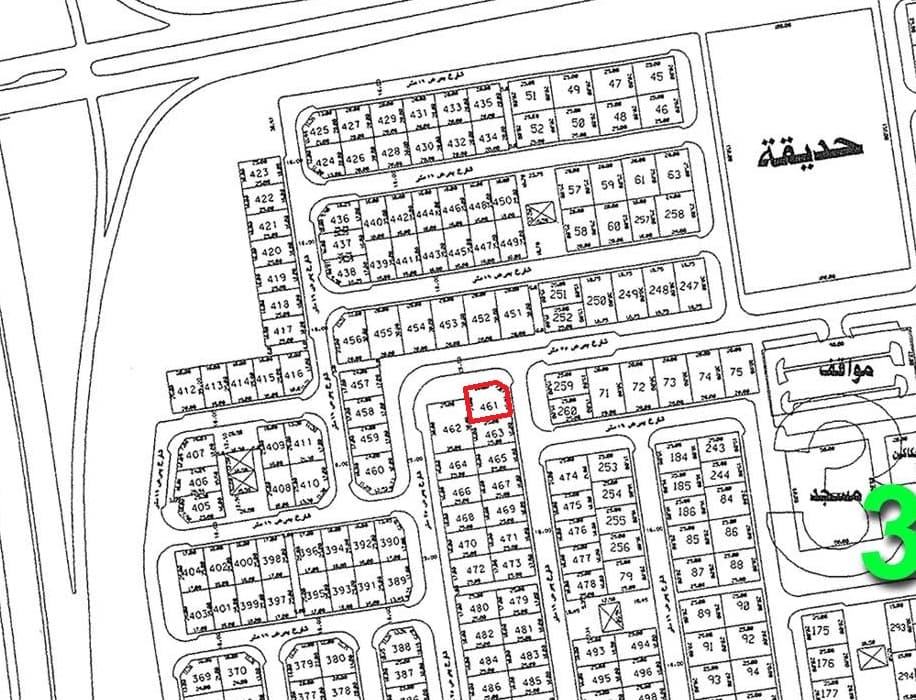 للبيع أرض زاوية شرقية بالزهراء قطعة 3