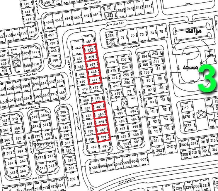 أراضى للبيع فى الزهراء قطعة 3
