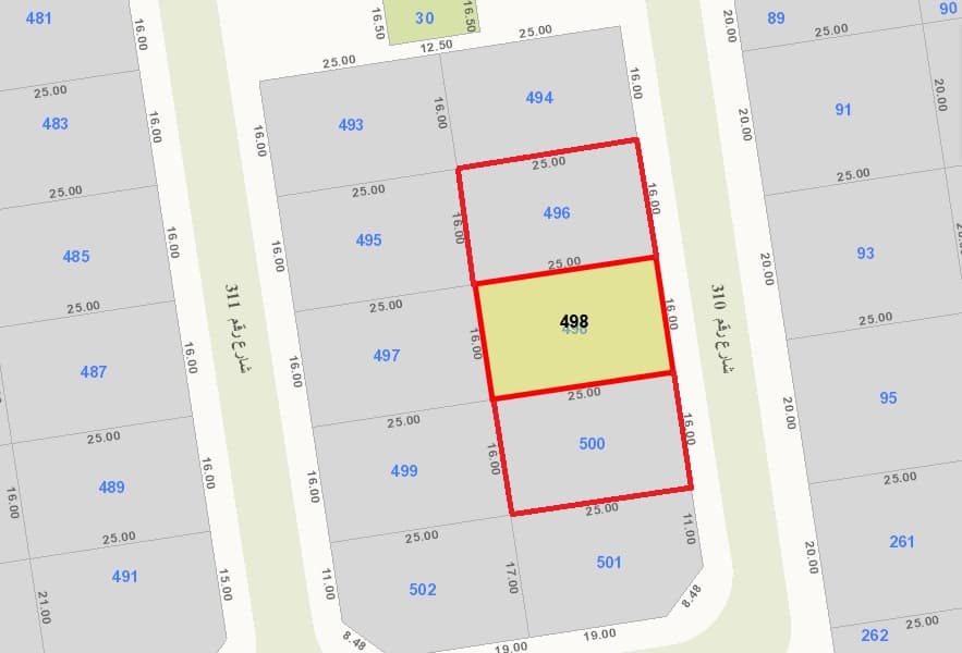 أراضى للبيع فى الزهراء شارع واحد