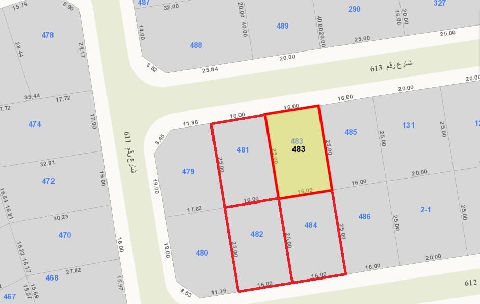 أراضى للبيع فى الزهراء شارع واحد