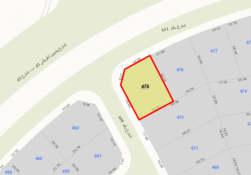 أرض للبيع فى منطقة الزهراء