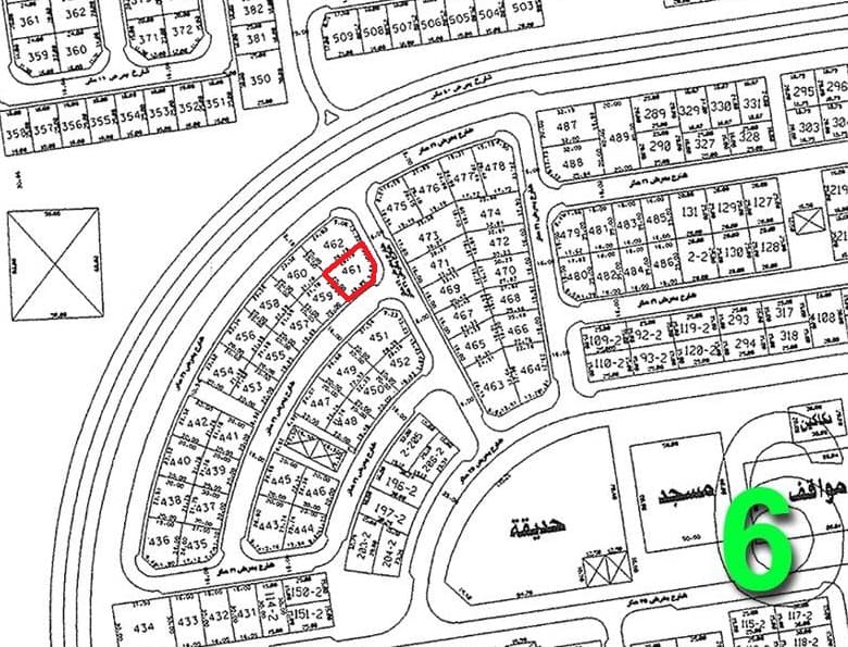 للبيع أرض بالزهراء قطعة 6 شرقية