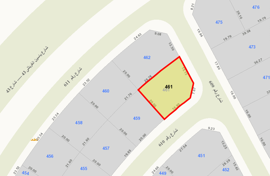 للبيع أرض بالزهراء قطعة 6 شرقية