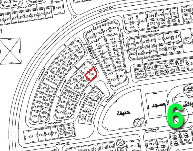 للبيع أرض زاوية فى منطقة بالزهراء قطعة 6