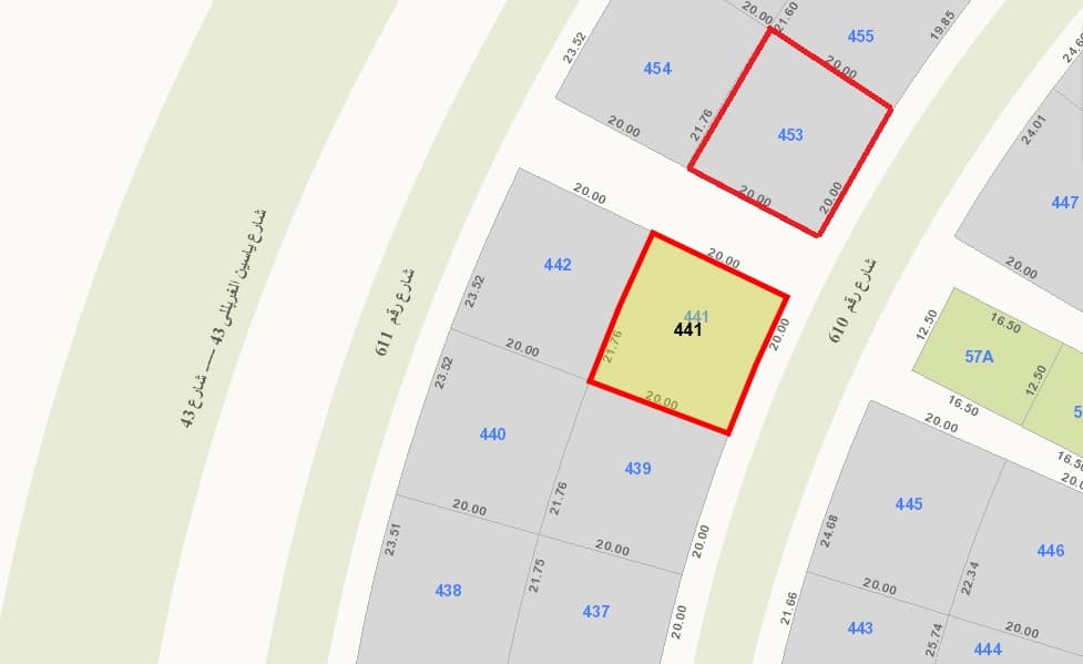 للبيع ارضين فى الزهراء قطعة 6