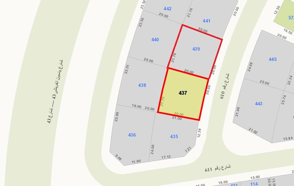 ارضين للبيع فى الزهراء