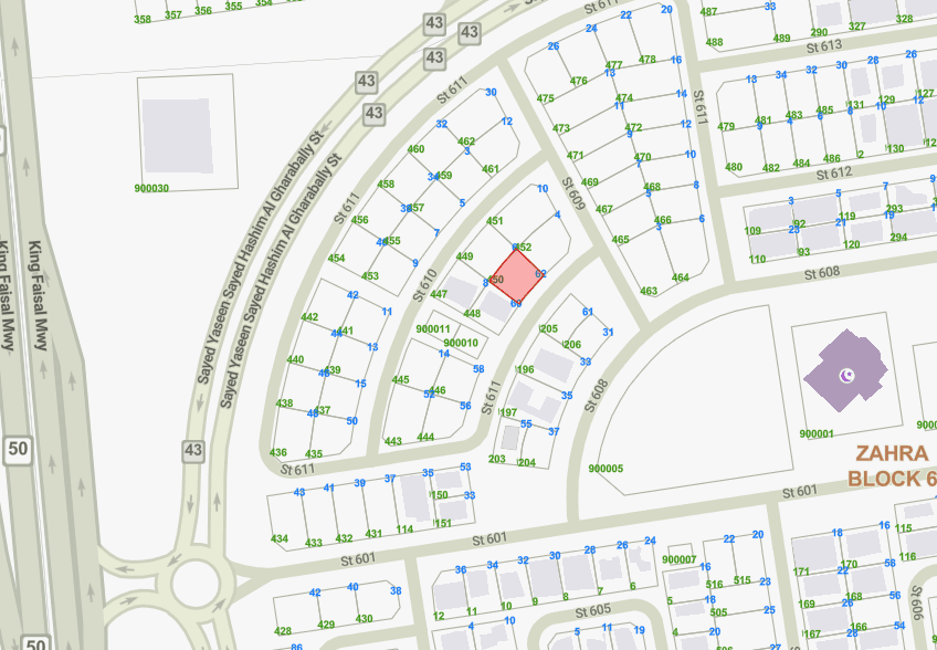 للبيع ارض موقع فى الزهراء