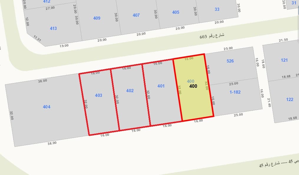 للبيع أرضين فى منطقة الزهراء شارع رئيسي