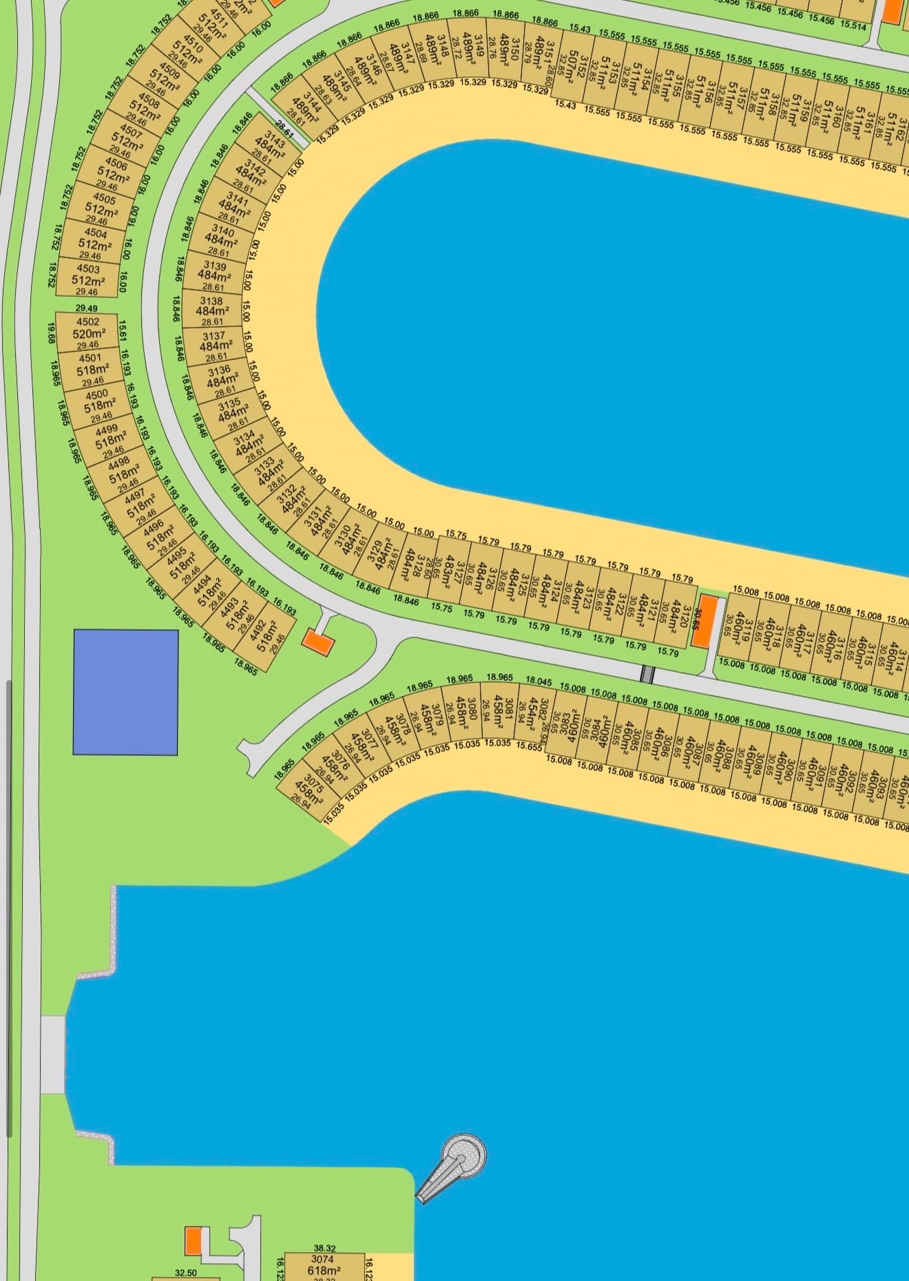 أرض صف اول للبيع فى البحرية