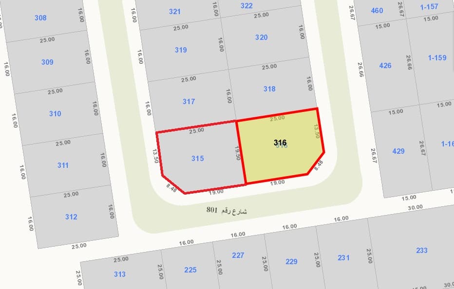 أرضين للبيع فى الزهراء زاوية