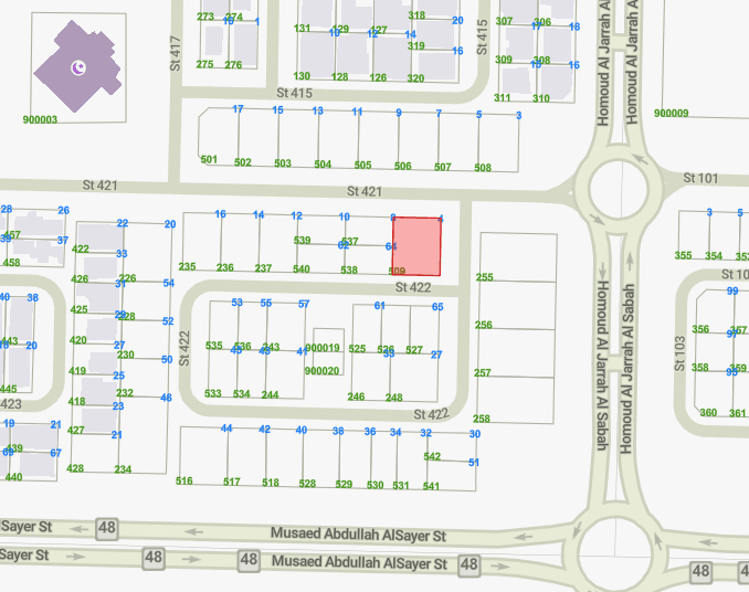 أرض للبيع فى الزهراء قطعة 4