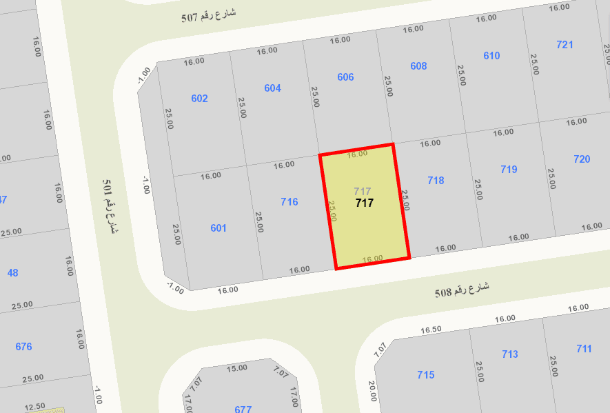 أرض للبيع فى المسايل شارع واحد