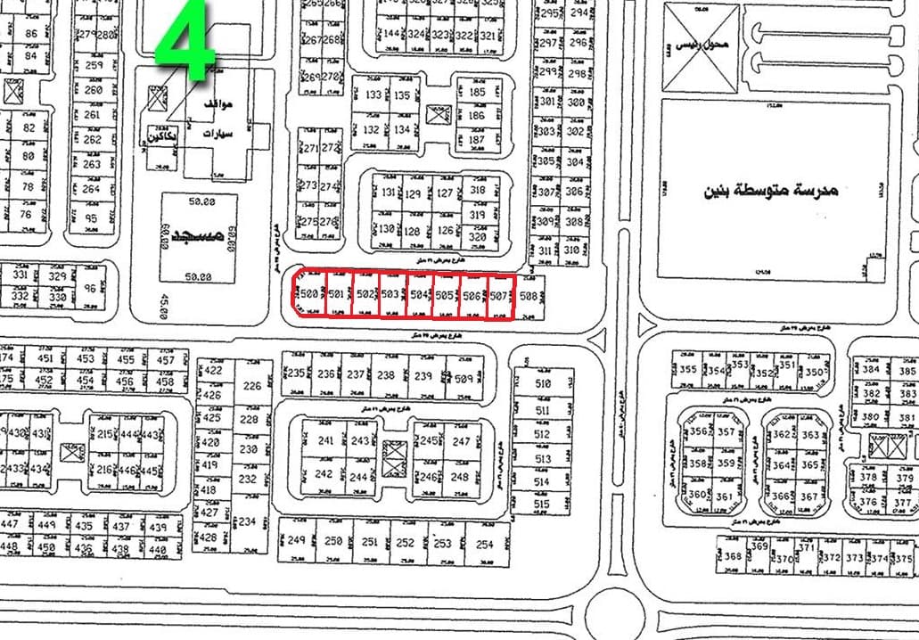 للبيع اراضى فى الزهراء قطعه 4