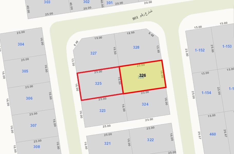 أرضين خلف بعض للبيع فى الزهراء