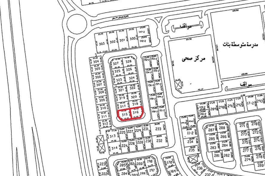 أرضين بجانب بعض للبيع فى الزهراء