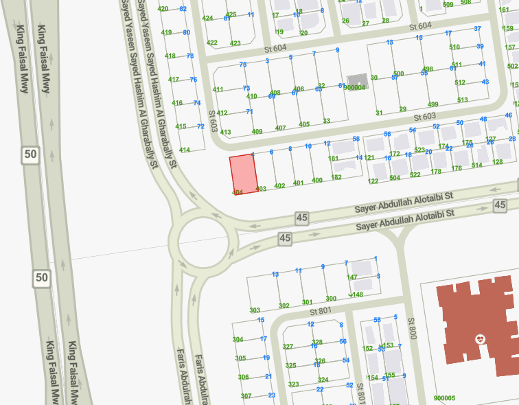 أرض للبيع فى الزهراء ثلاث شوارع وارتداد