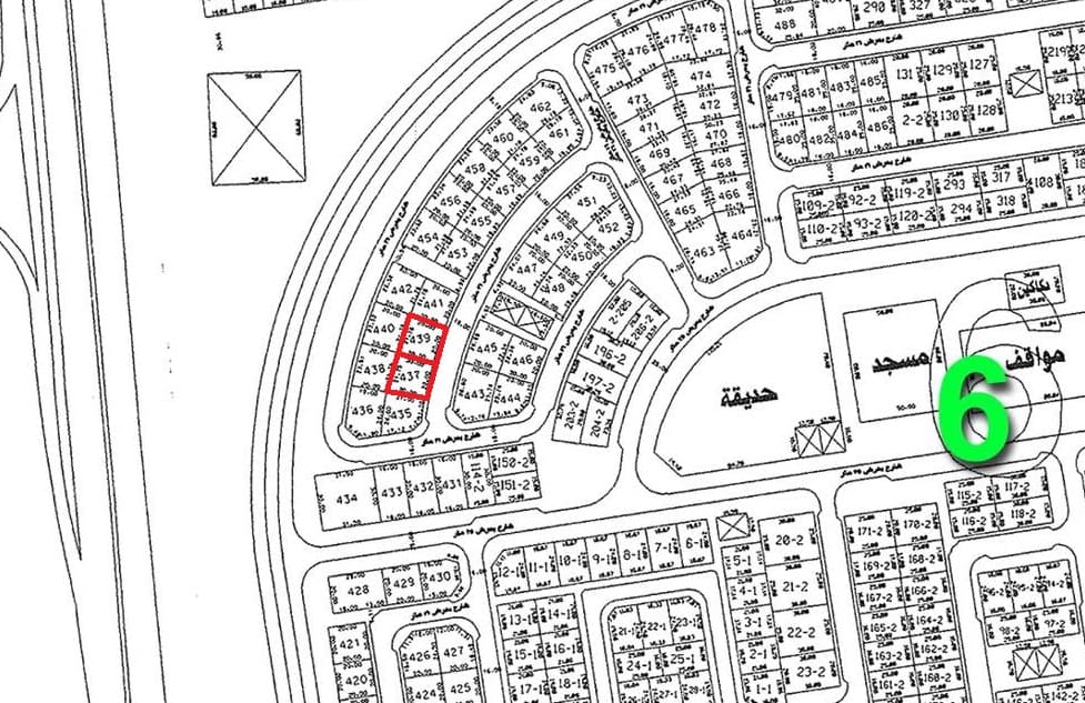 للبيع أرضين بجانب بعض فى الزهراء ق6