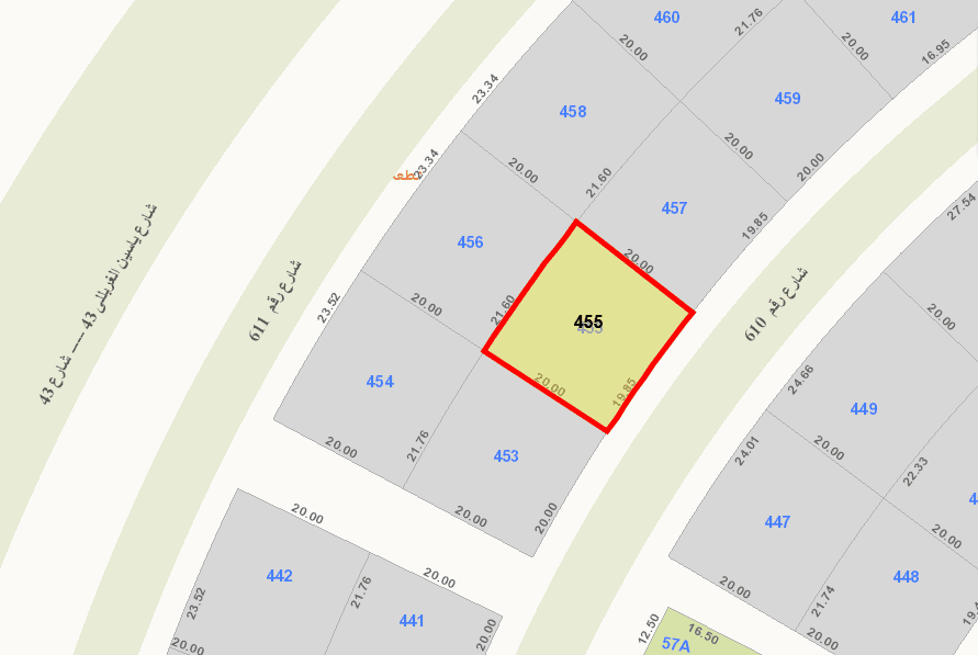 للبيع أرضين بجانب بعض بالزهراء قطعة 6