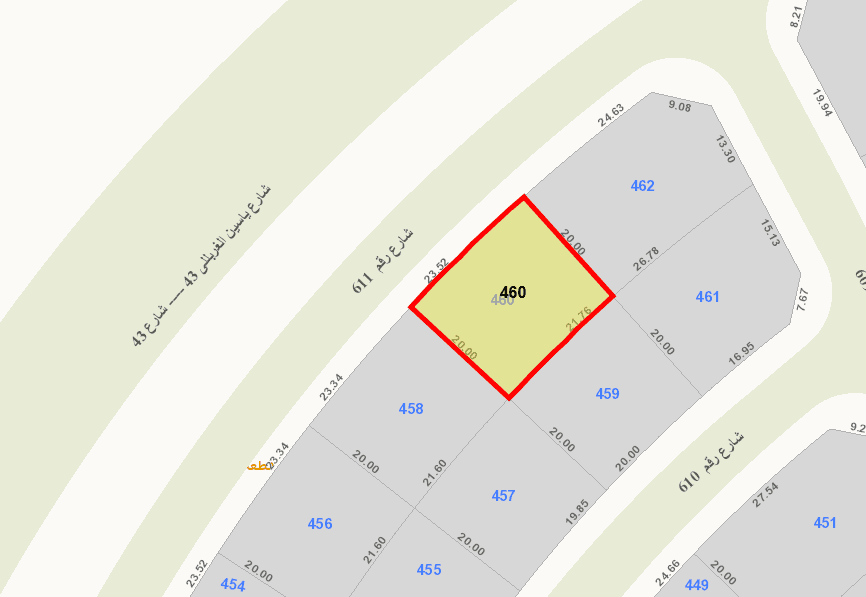 للبيع أرض فى منطقة الزهراء ق6