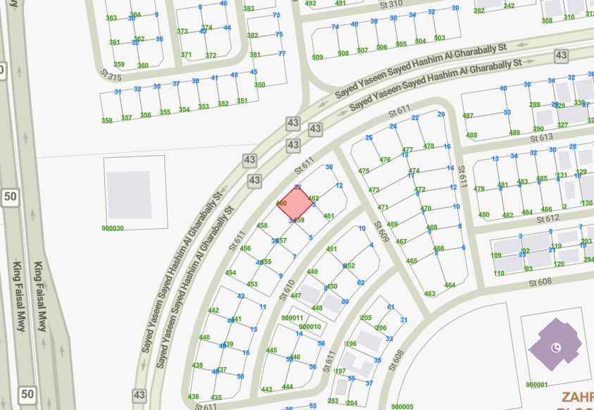 للبيع أرض فى منطقة الزهراء ق6