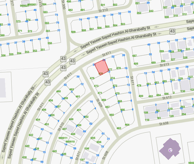 للبيع أرض فى الزهراء شارع واحد رئيسي