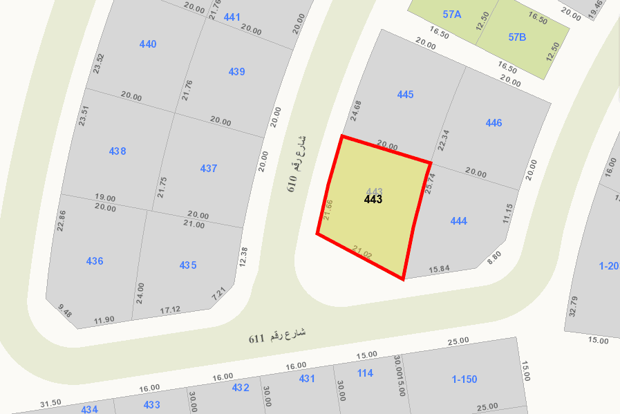 للبيع أرض فى الزهراء واجهة شرقية