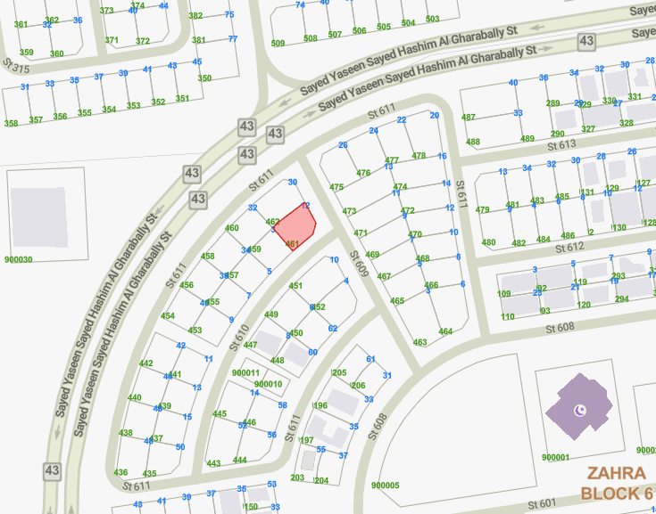 أرض للبيع فى منطقة الزهراء زاوية شرقية