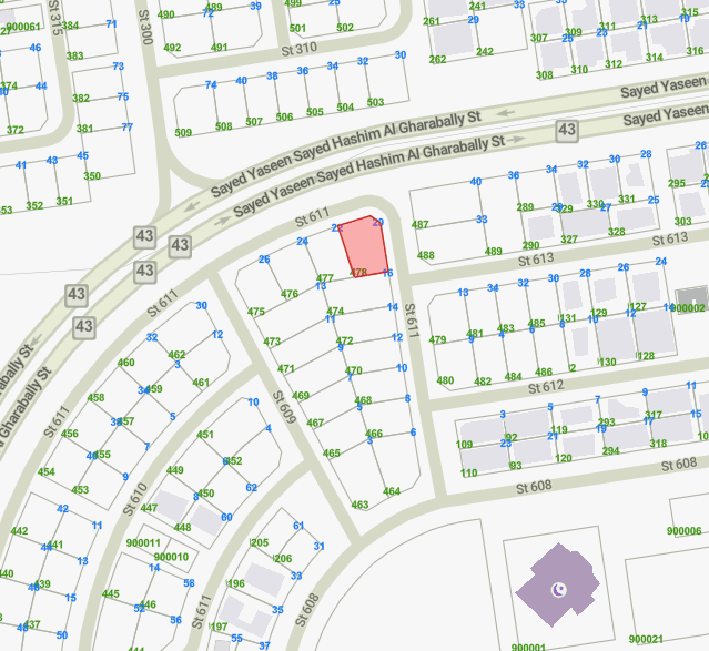 للبيع أرض فى الزهراء زاويه شرقية وإرتداد