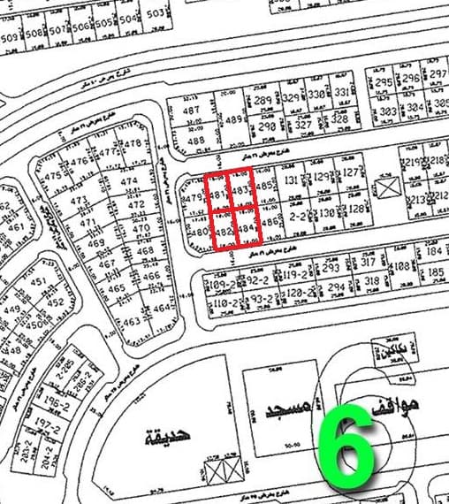 للبيع أرض فى الزهراء ق6 شارع واحد