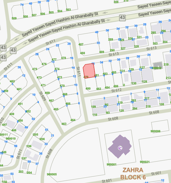 للبيع أرض فى الزهراء زاوية داخلية