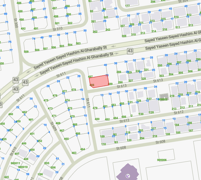 للبيع أرض زاوية فى منطقة الزهراء قطعة 6