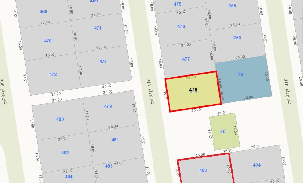 للبيع أرضين بالزهراء قطعة 3