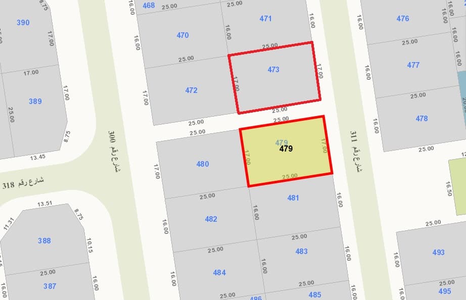 أرضين للبيع فى منطقة الزهراء قطعة 3