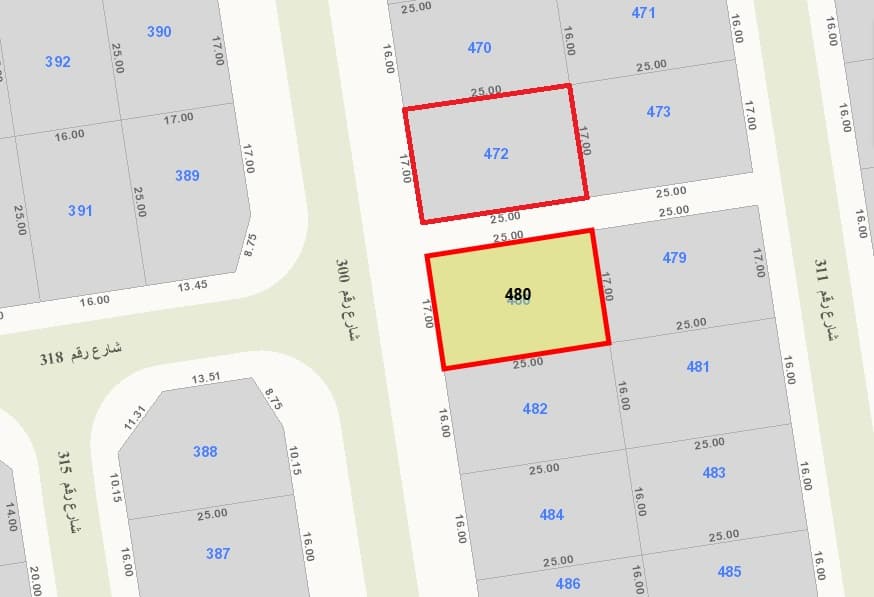 للبيع أرضين بالزهراء شارع وسكة جانبية