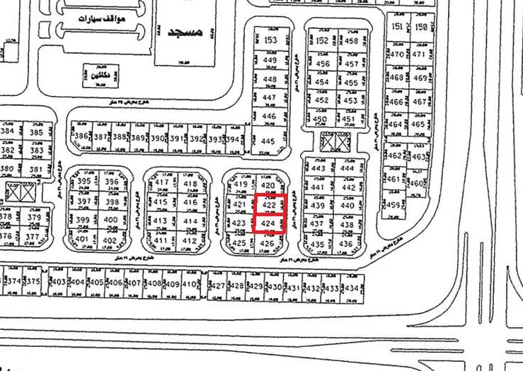 أرضين بجانب بعض للبيع فى الزهراء قطعة 1