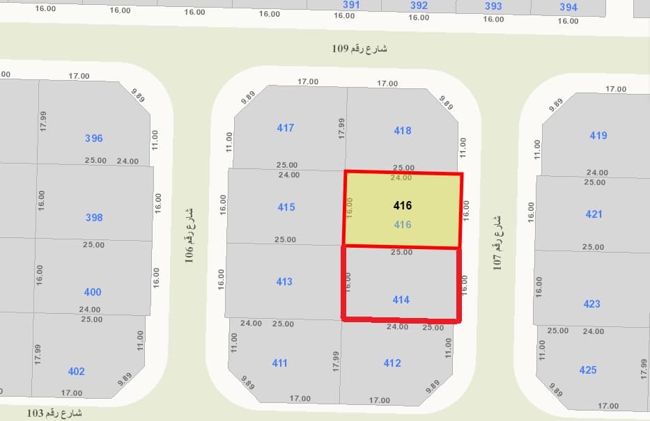 أرضين بجانب بعض للبيع فى الزهراء