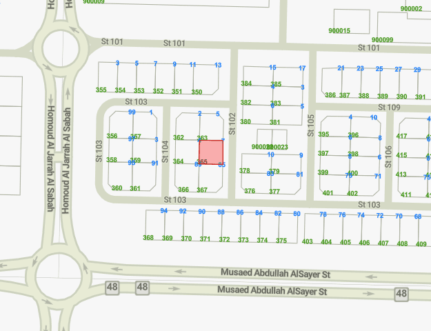 للبيع أرضين خلف بعض بالزهراء قطعة 1