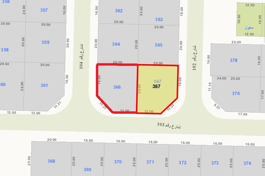 للبيع أرضين جنب بعض بالزهراء قطعة 1