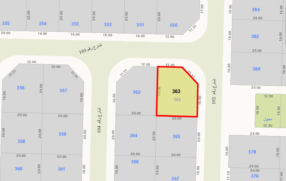 أرضين بجانب بعض للبيع بالزهراء قطعة 1