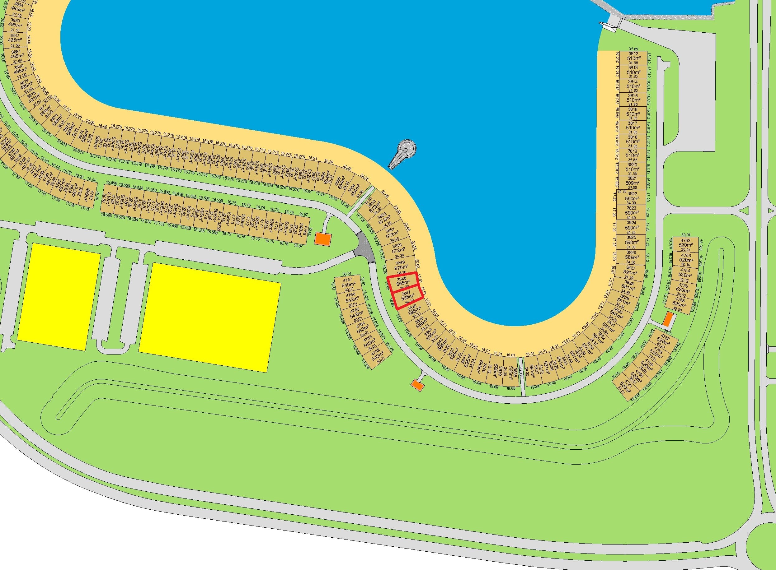 أرضين للبيع فى صباح الاحمد البحرية