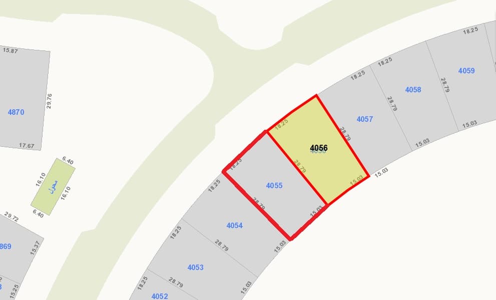 أرضين بجانب بعض للبيع فى البحرية