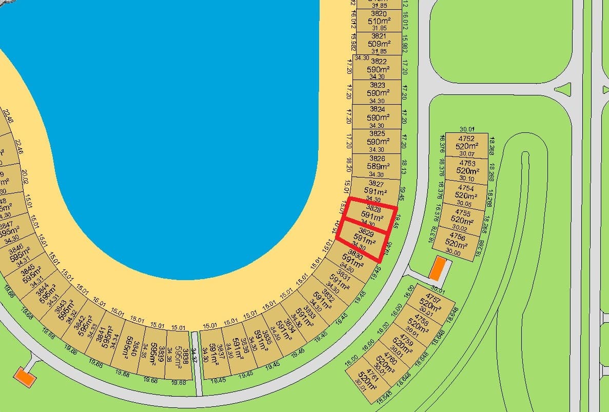 أرضين للبيع فى البحرية الخامسة