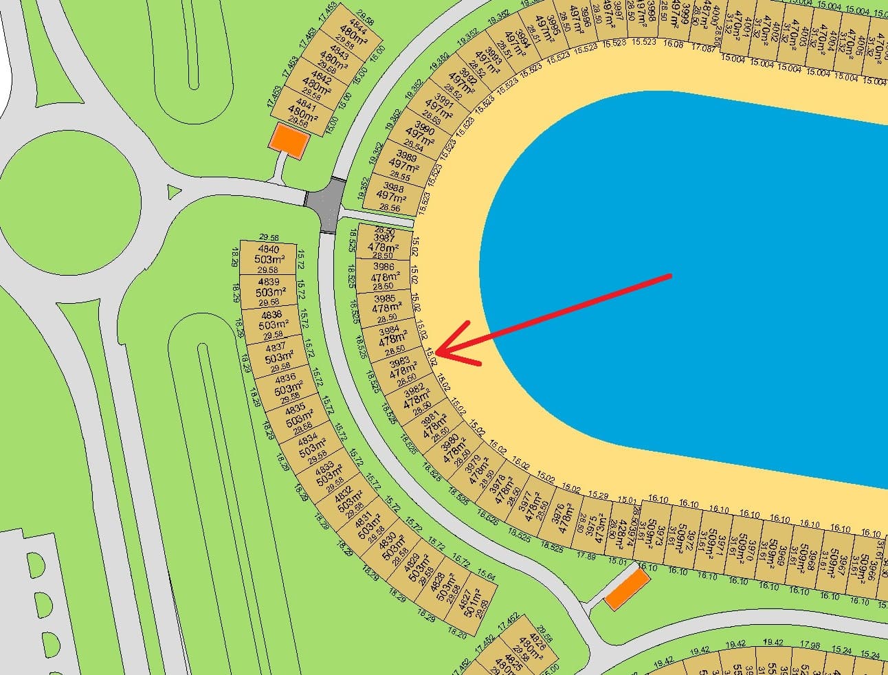 ارض للبيع فى البحريه واجهه شرقيه