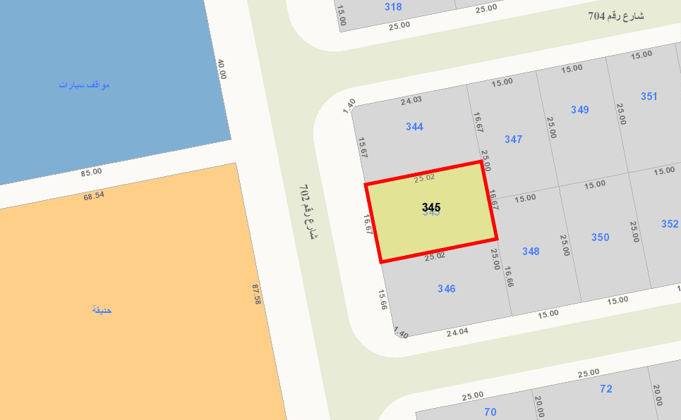 للبيع أرض فى الصديق قطعة 7