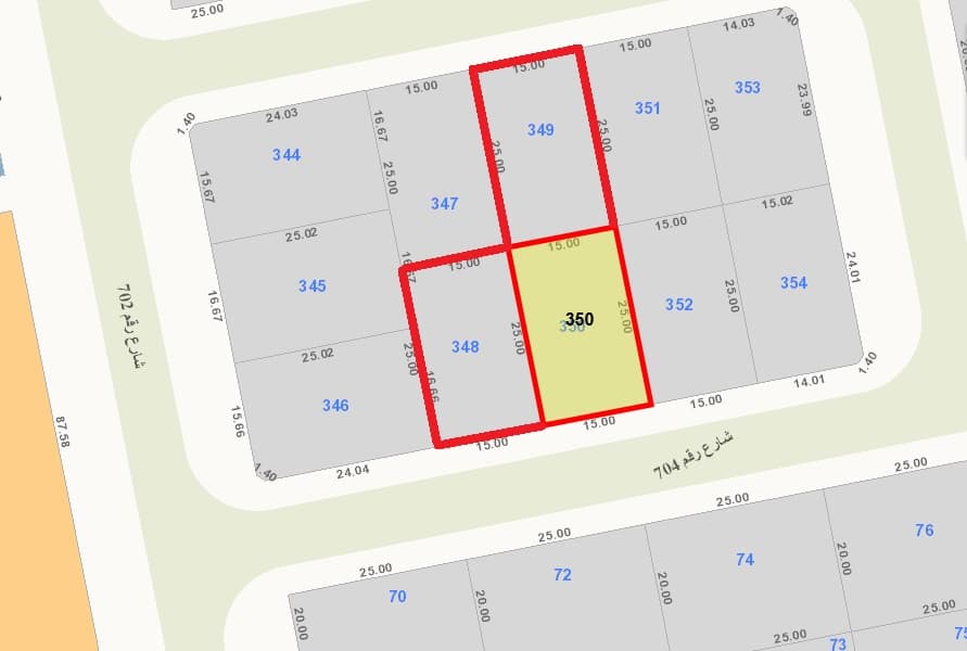 للبيع أراضي فضاء فى الصديق قطعة 7