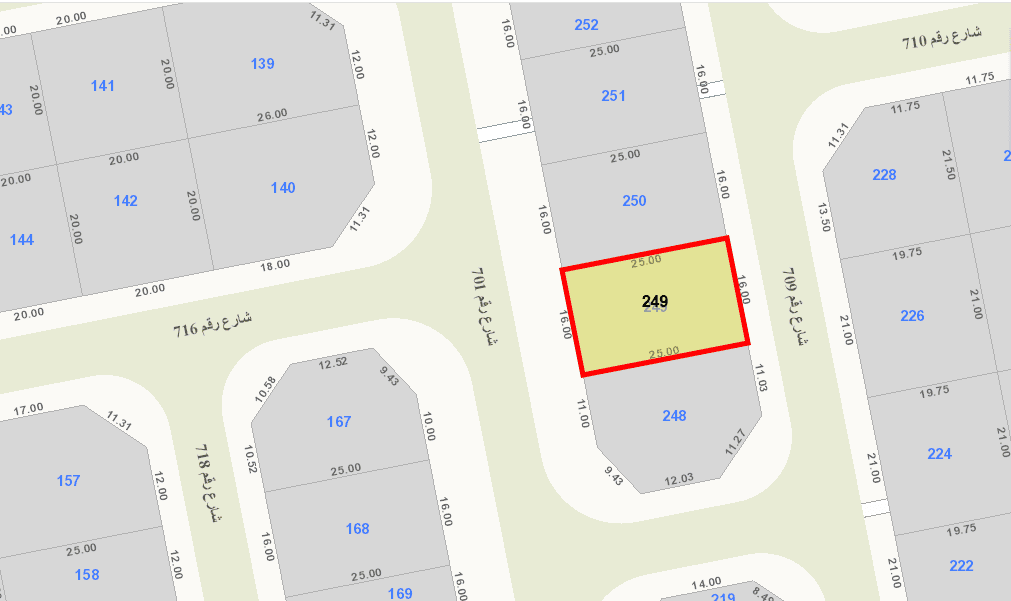 أرض للبيع بالصديق قطعة 7