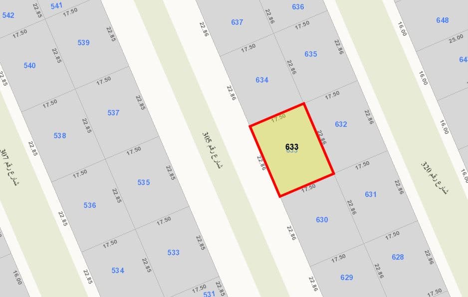 أراضى للبيع فى العقيله شارع رئيسى