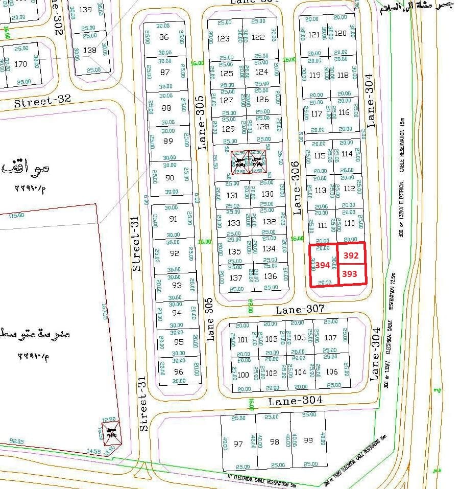 ثلاث أراضى للبيع فى الصديق مفروزين