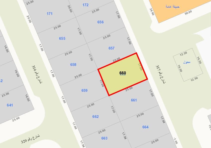 ارض للبيع فى العقيله موقع ممتاز