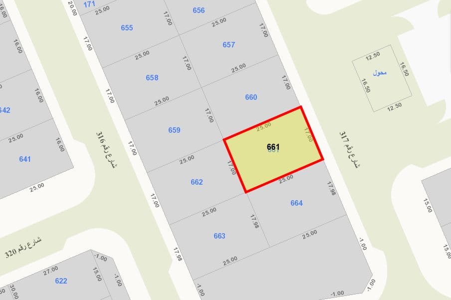 للبيع أرض فى العقيلة قطعة 3